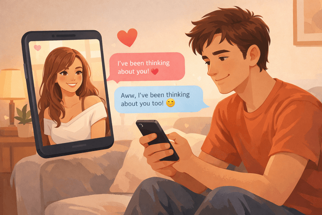 AI girlfriend app with natural conversations and simple user experience